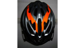 HEL5SO Adult Helmet - Silver and Orange